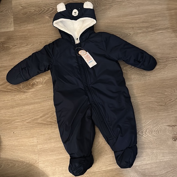 Carter's Baby Bear Hooded Snowsuit Size 9M - Picture 5 of 10